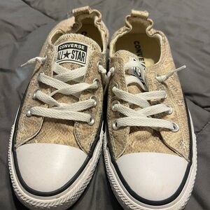 Converse womens Beige snake skin print All Star Sneakers